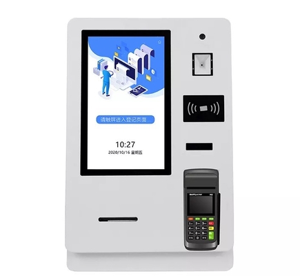 Kios check-in hotel Cerdas Otomatis 15,6 Inch Dengan Pemindai Paspor Dispenser Kartu