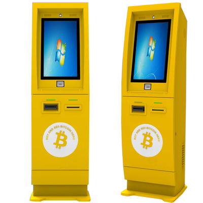 Mesin Pembayaran Bitcoin 21,5 Inch Crypto Coin Atm dengan Rangka Baja Anti Asam