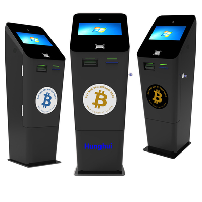 Hunghui Cash In Cash Out Mesin ATM Crypto Mesin Teller Bitcoin Hitam