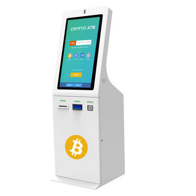 Perangkat Lunak Gratis Pendaur Ulang Uang Tunai Kios ATM Bitcoin 32 inci Dengan Pemindai QR