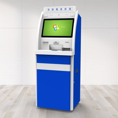 Kios Pembayaran Mandiri Bank Dalam Ruangan dengan Pemindai Paspor dan Dispenser Kartu