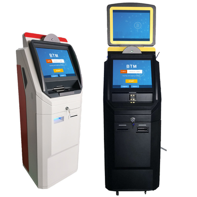 Mesin Kios ATM Bitcoin Layar Sentuh Kapasitif Dengan Setoran Tunai / Dispenser
