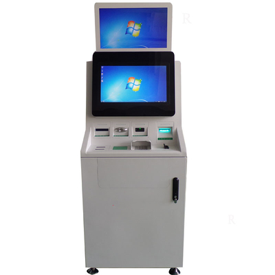 Pembayaran tunai swalayan Mesin ATM Kios / mesin teller otomatis dengan akseptor / dispenser uang tunai untuk masuk / keluar