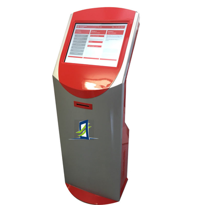 Kios Layar Sentuh Interaktif Mesin ATM Bank 19,1 Inch Dengan Printer Tiket