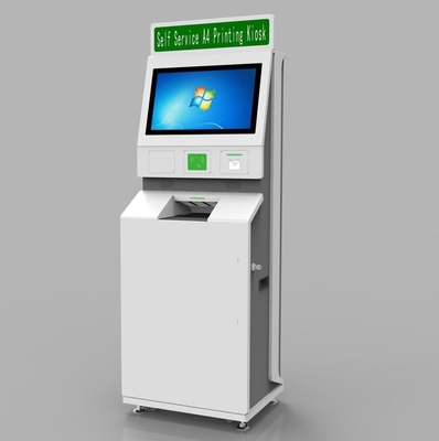 Pembaca Kartu Laporan Dokumen A4 Mesin ATM Bank Self Service Printing Kiosk 21.5inch